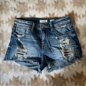 kancan distressed jean short